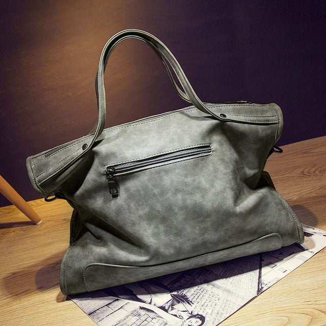 Bolish Rivet Vintage PU Leather Female Handbag